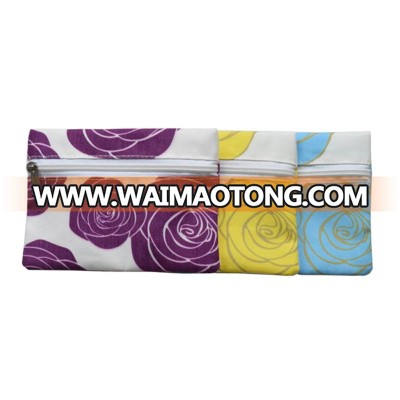 Wholesale Custom Printed Canvas Makeup Bag Simple Zipper Cosmetic Bag