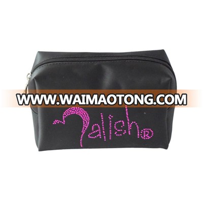 Wholesale Custom Logo Nylon Makeup Bag Black Cosmetic Bag