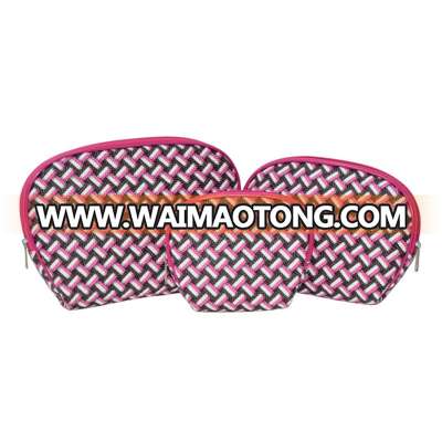 Promotional Zipper Meakeup Bag Fashion Texture PVC Cosmetic Toiletry Bag