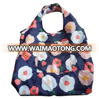 Handbag Fashion Shopping Bag Floral Reusable Shopping Bag Full Printing Eco Shopping Bag