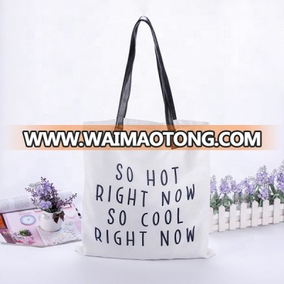 Handbag Shopping Bags White Fashion Tote Bag Reusable Canvas Bags Tote Shopping Bag