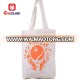 Custom Digital Printed Zipper Strong Shopping Canvas Cotton Tote Bag