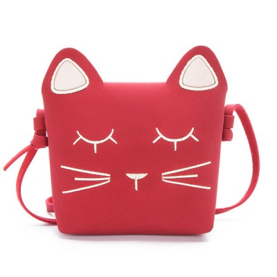 Little Girls Purses Pink Cute Cat Shoulder Crossbody Bag for Kids Girls Cat Crossbody Bag